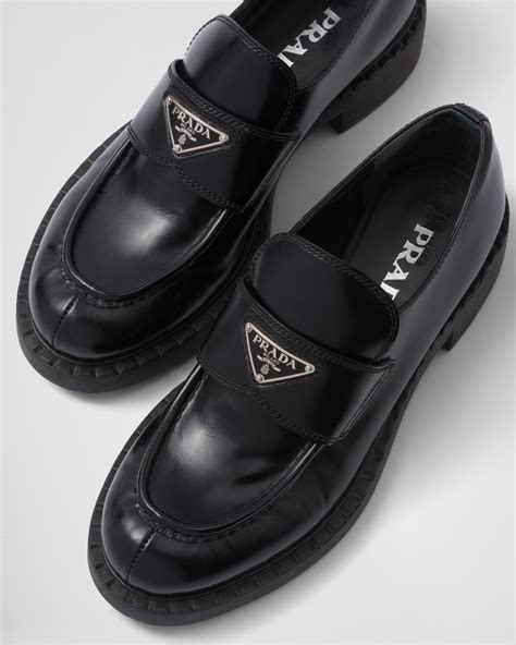 chocolate prada loafers